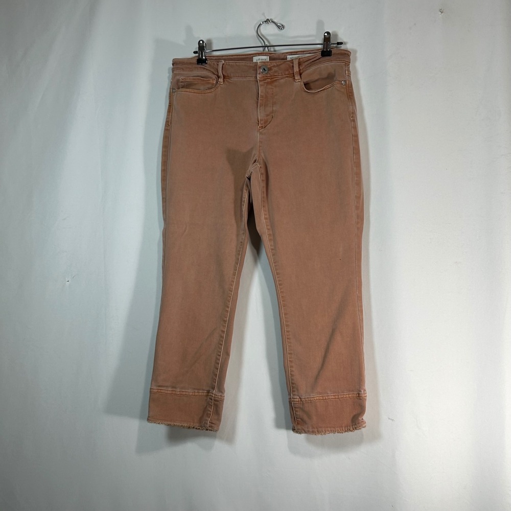 JJill Denim‎ Cropped Jeans Women's Size 10 Peach Frayed Hem Ankle